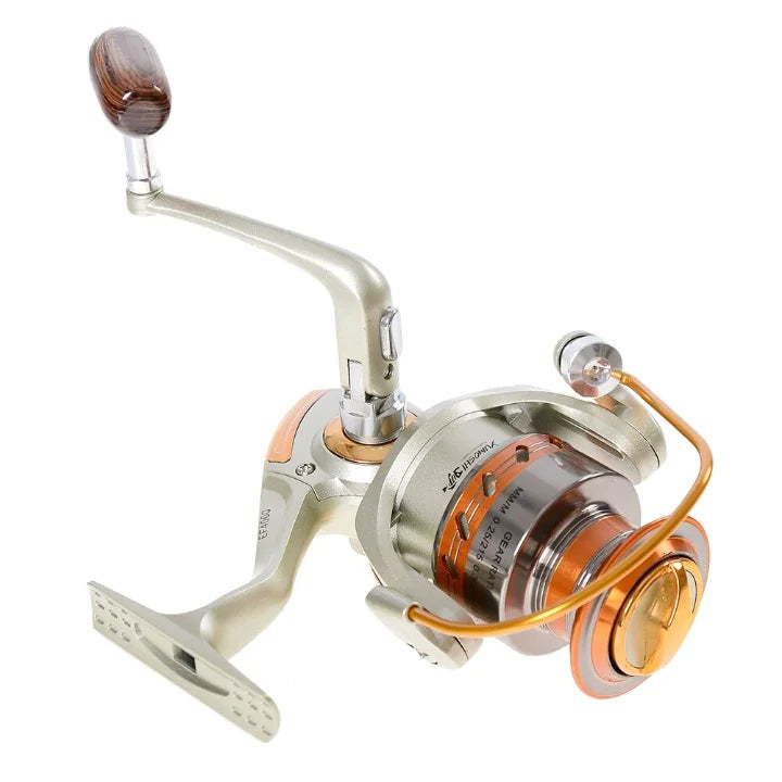 5.5:1 Ratio White&Gold Spinning Reel