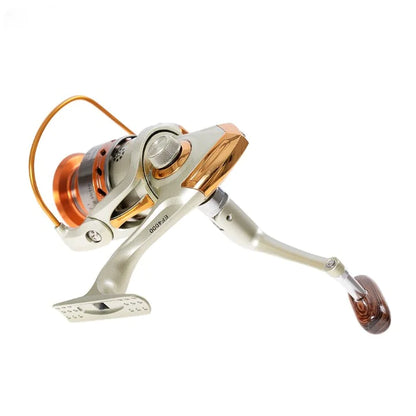 5.5:1 Ratio White&Gold Spinning Reel