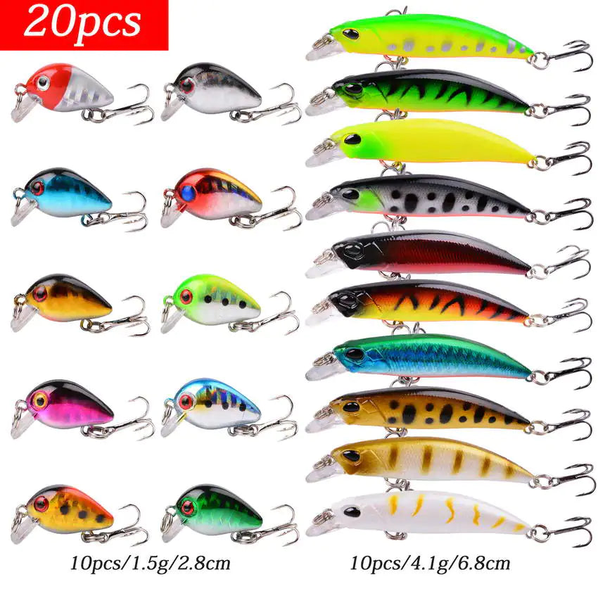 Aorace Mini Minnow Crankbait Fishing Lure Set