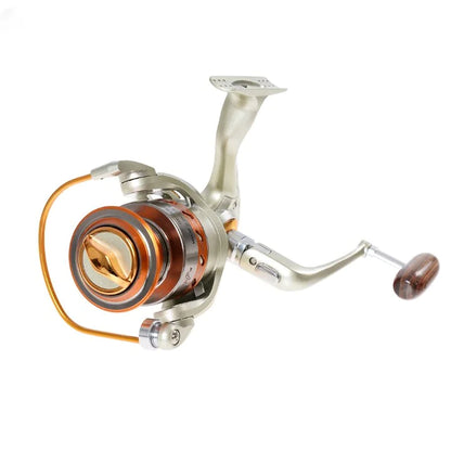 5.5:1 Ratio White&Gold Spinning Reel