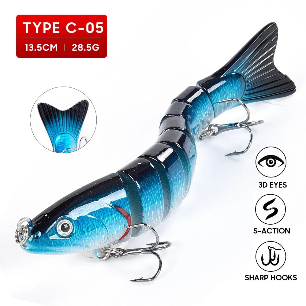 8-Segment Multi-Jointed Swimbait Fishing Lure